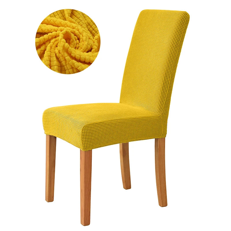 Elastic Dining Chair Cover Stretch Seat Slipcover Jacquard Spandex Protector Case for Kitchen Chair Seat Home Hotel Banquet
