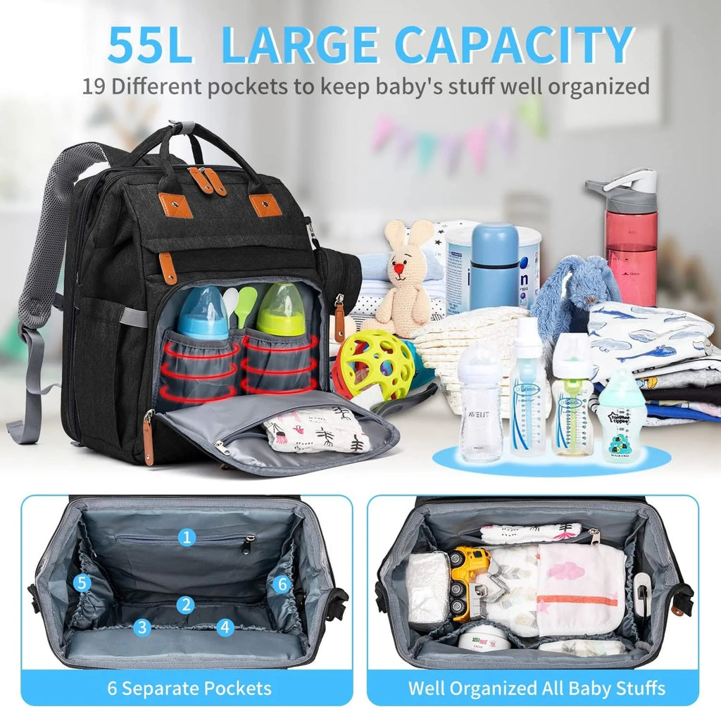 Diaper Bag Folding Bed