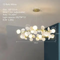 Modern Chandelier Grape Design Glass Pendant Light Indoor LED Nordic Light For Living Room Dining Hall Hotel Kitchen Island Lamp