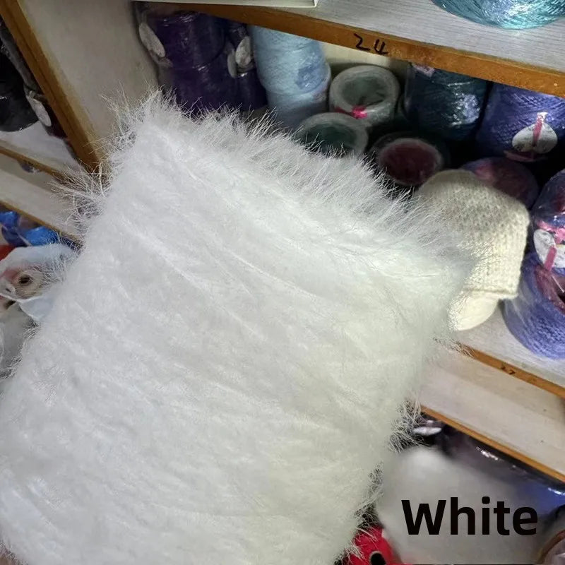 Long Hair  Fur Yarn 500g Simulation Smooth Soft Non Shedding Woolen Sweater Hat Yarn for Hand Knitting Winter Fashion