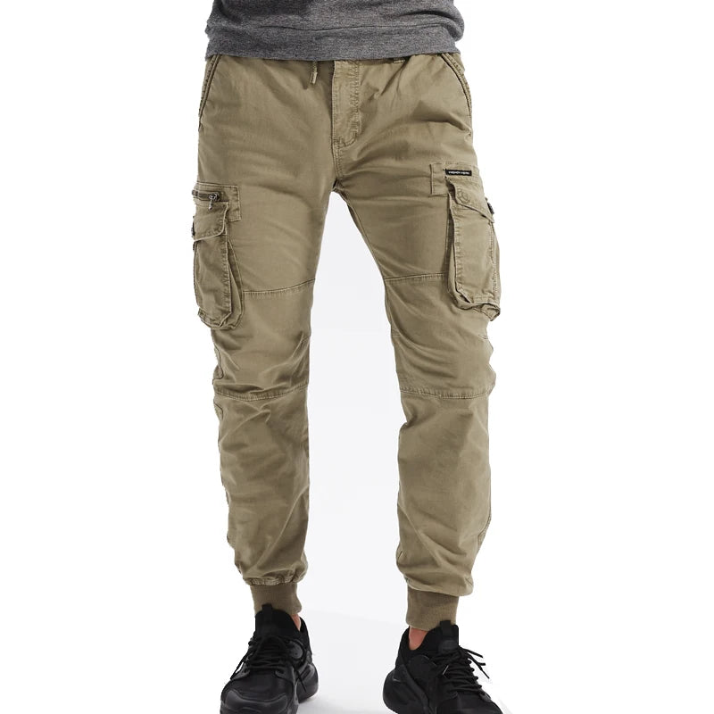 Cotton Men Cargo Pants Khaki Casual Men Tactical Joggers