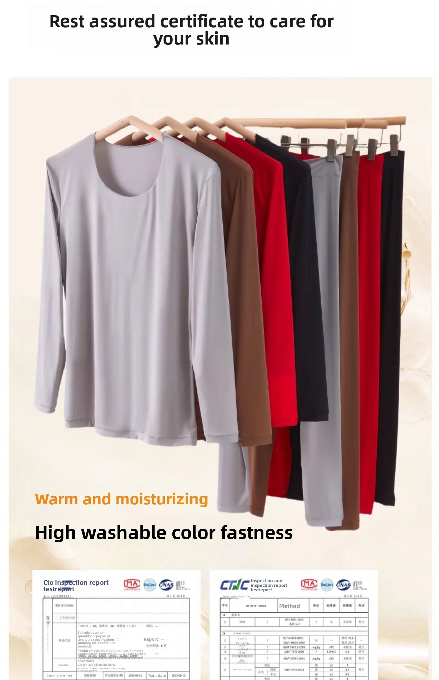 Men Skin Bottom Clothing Hyaluronic Acid Skin Care Clothing 37 Degrees Constant Temperature Ultra-Thin