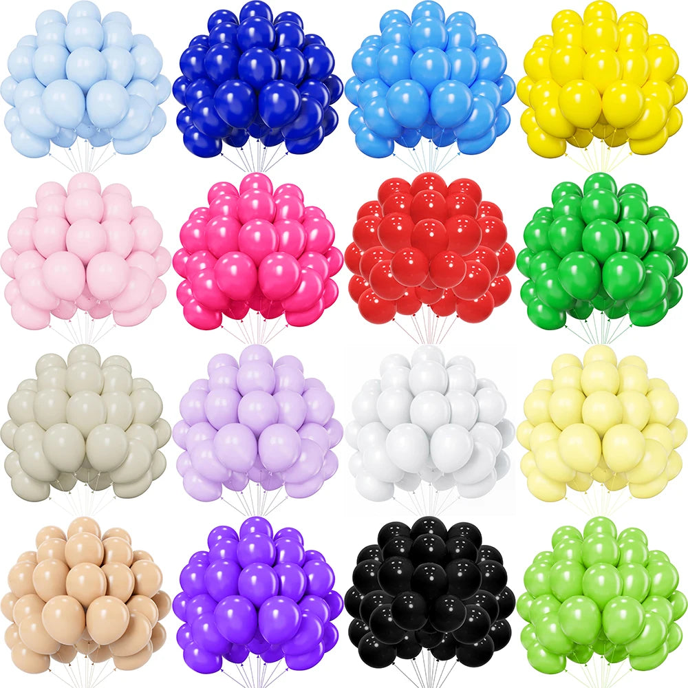 10/20/30/50pcs 10/12inch Blue Balloon Hot Pink Pastel Purple Balloons