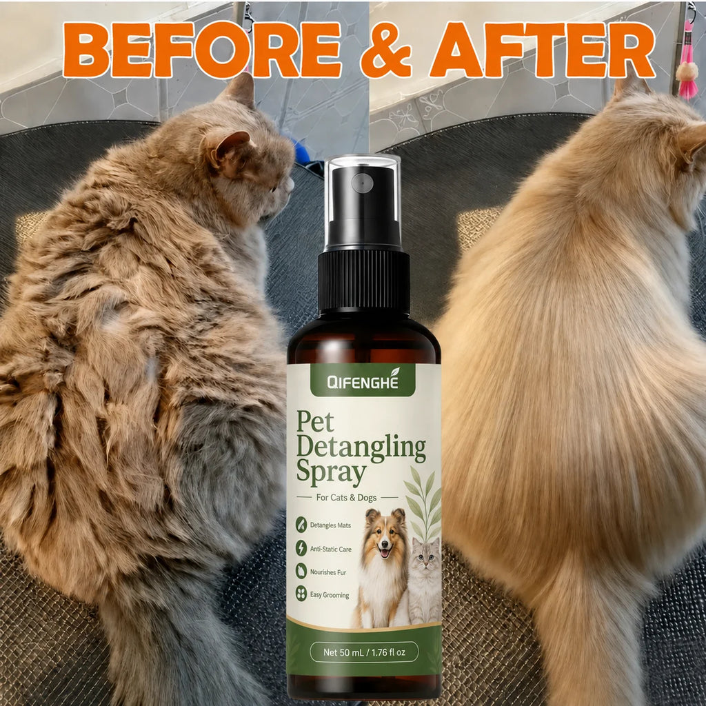 Pet Hair Detangler and Dematting Spray for Dogs Cats