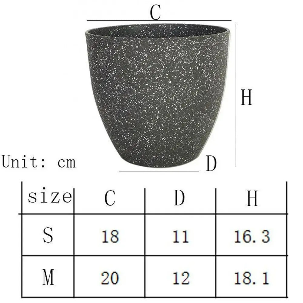 Frosted Imitation Stone Bonsai Flowerpot Balcony Plant Pot Home Decor Supplies Large-capacity Plant Growth And Cultivation Pot