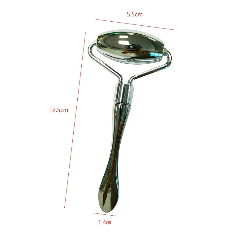 Stainless Steel Pointed Roller Spatula Massage Ball Stone Face Roller Massager To Improve Neck Facial Beauty Skin Care Tool