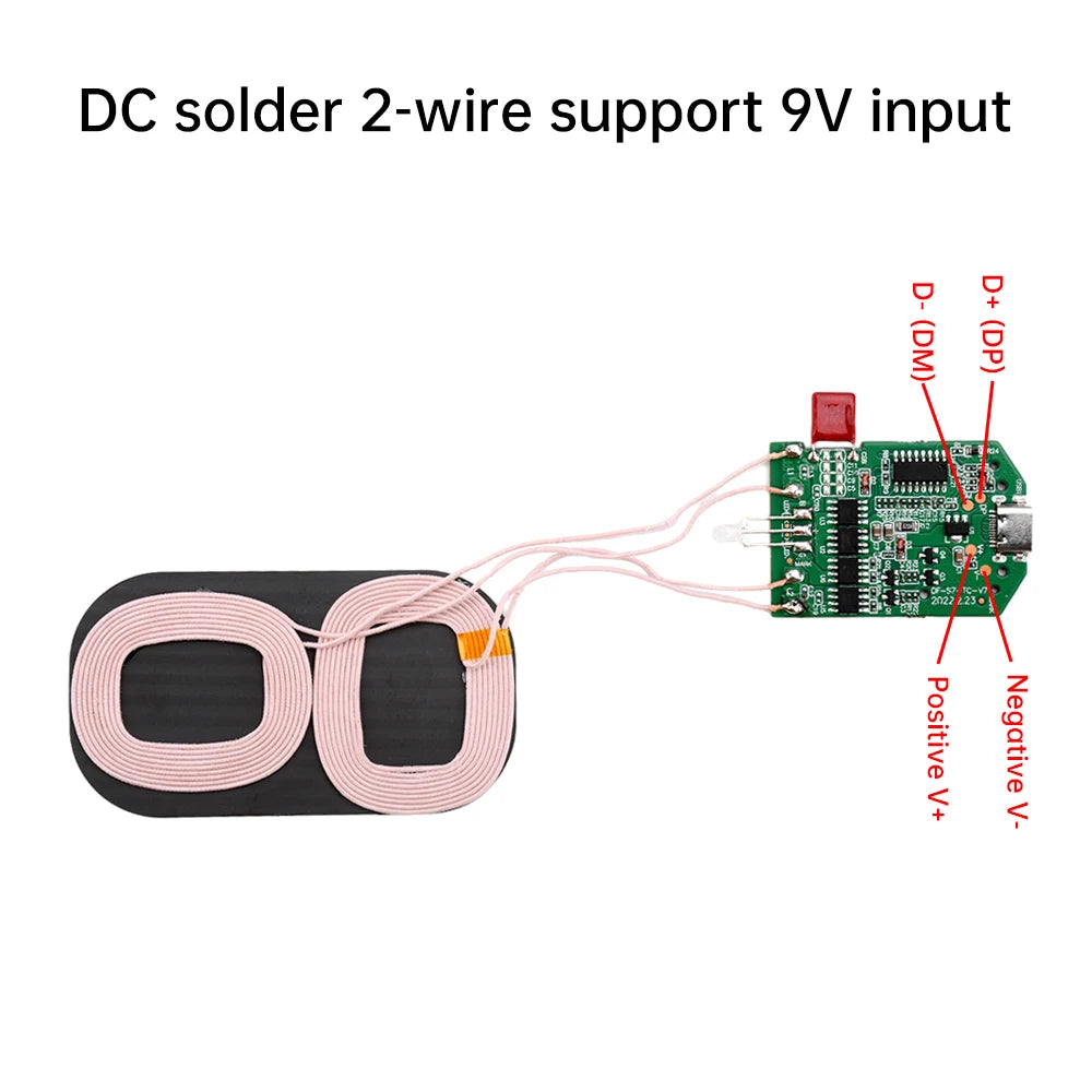 5~15W Adaptive Wireless Charging Module Charging Protection Board Equalizer Module QI Fast Charging Board DIY Wireless Charger