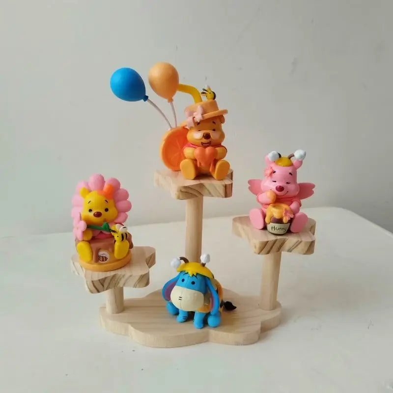 Home Storage Wood Handmade Storage Holders Desktop Doll Handmade Character Blind Box Ladder Storage Display Stand Organizer