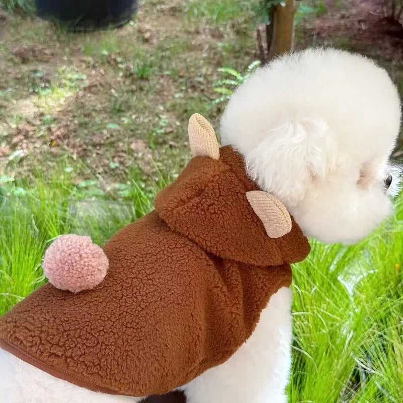 Thick Warm Winter Dog Coat Fleece Dog Jacket Pet Hooded Sweatshirt Chihuahua Bichon Dachshund Dog Clothes Kitten Puppy Overalls