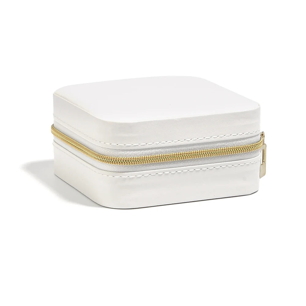 Portable Jewelry Storage Box Travel Organizer Jewelry Case Leather Storage Earrings Necklace Ring Jewelry Organizer Display