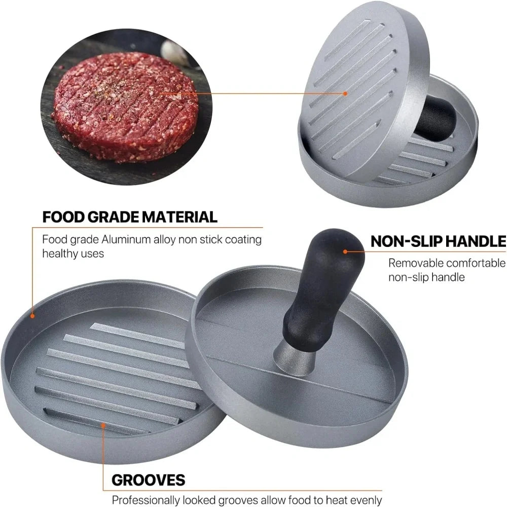Hamburger Patty Maker Press Non-Stick No Deformation Manual Round Rice Ball Durable Portable Convenient Kitchen Beef BBQ Tools