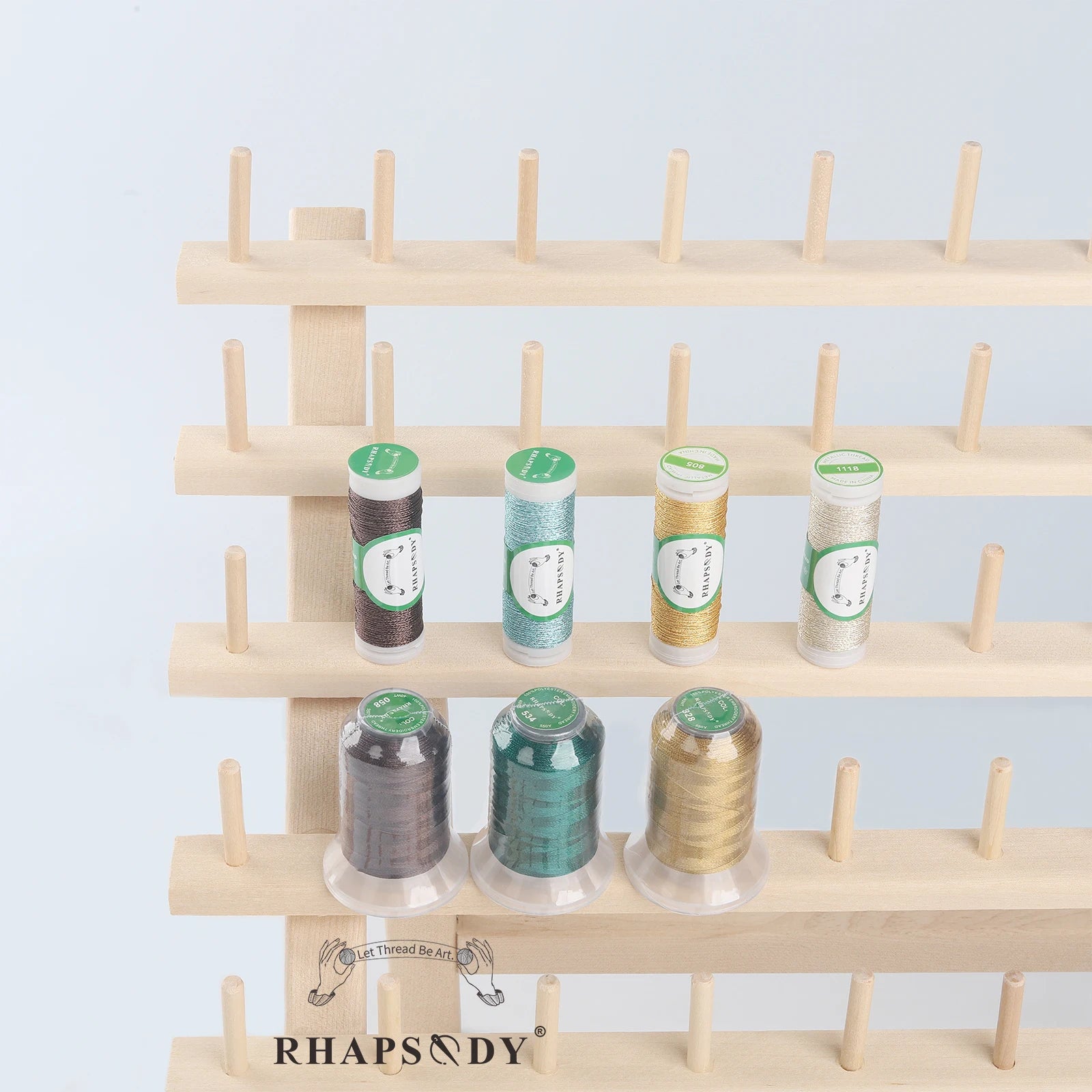 Rhapsody 40WT Polyester Embroidery Machine Thread 550Y 60 Colors Brother Babylock Janome Singer Pfaff Husqvarna Bernina Sewing