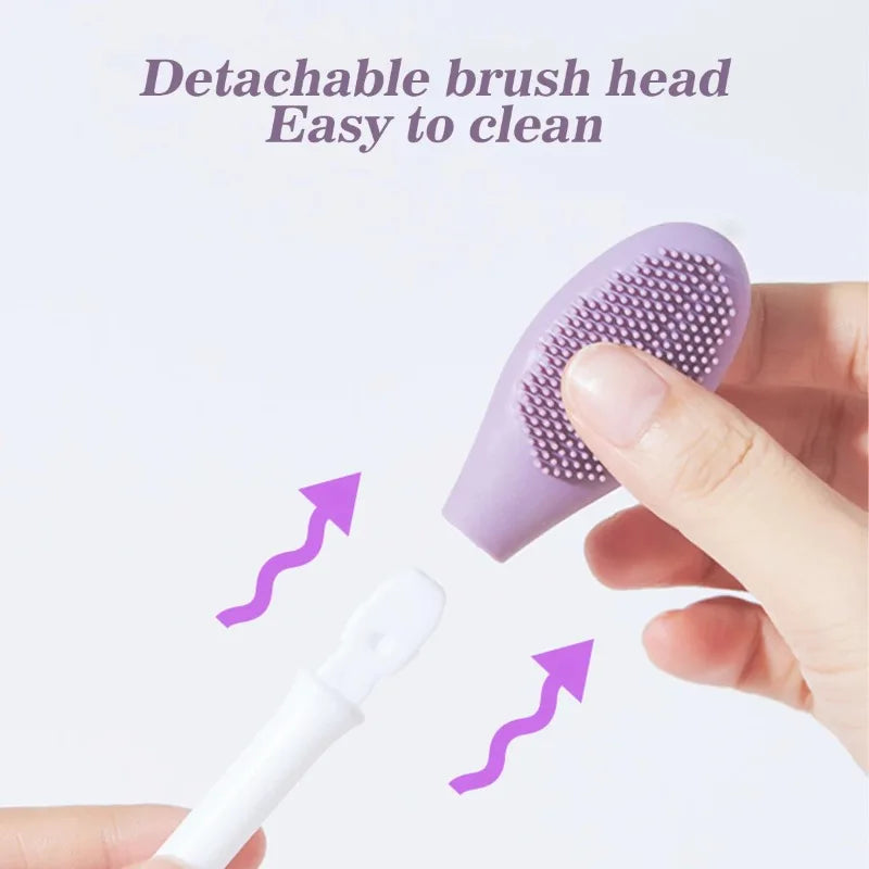 Silicone Facial Cleansing & Mask Brush 2 In1 Cleaning Tools Facial Skin Care Scrub Exfoliator Scrub Pore Blackhead Deep