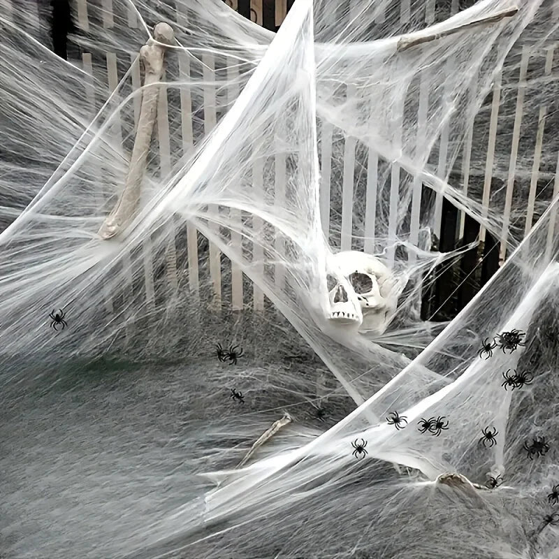Stretchable Spider Webs with 2 Spiders Each