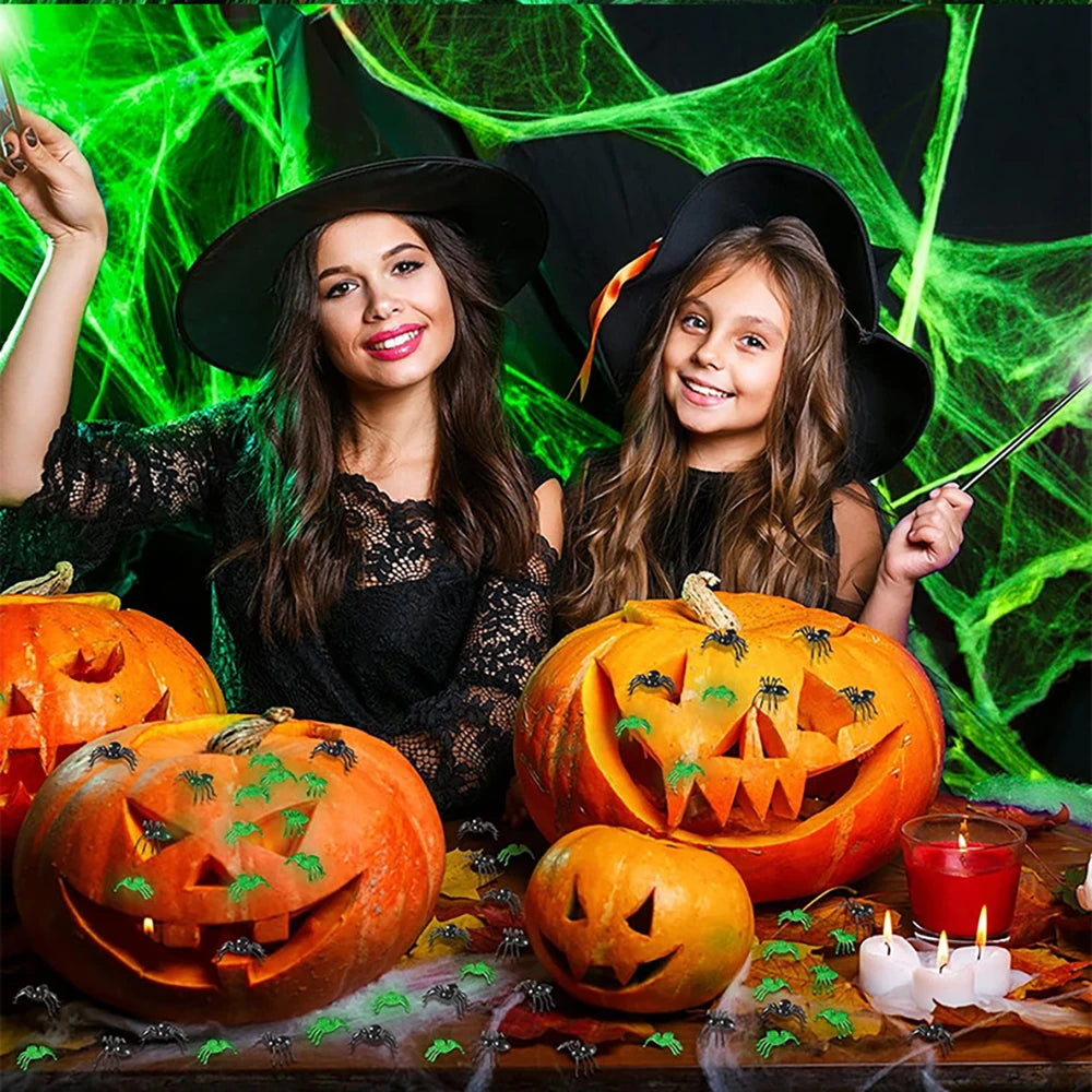 Halloween Fluorescent Spider Webs
