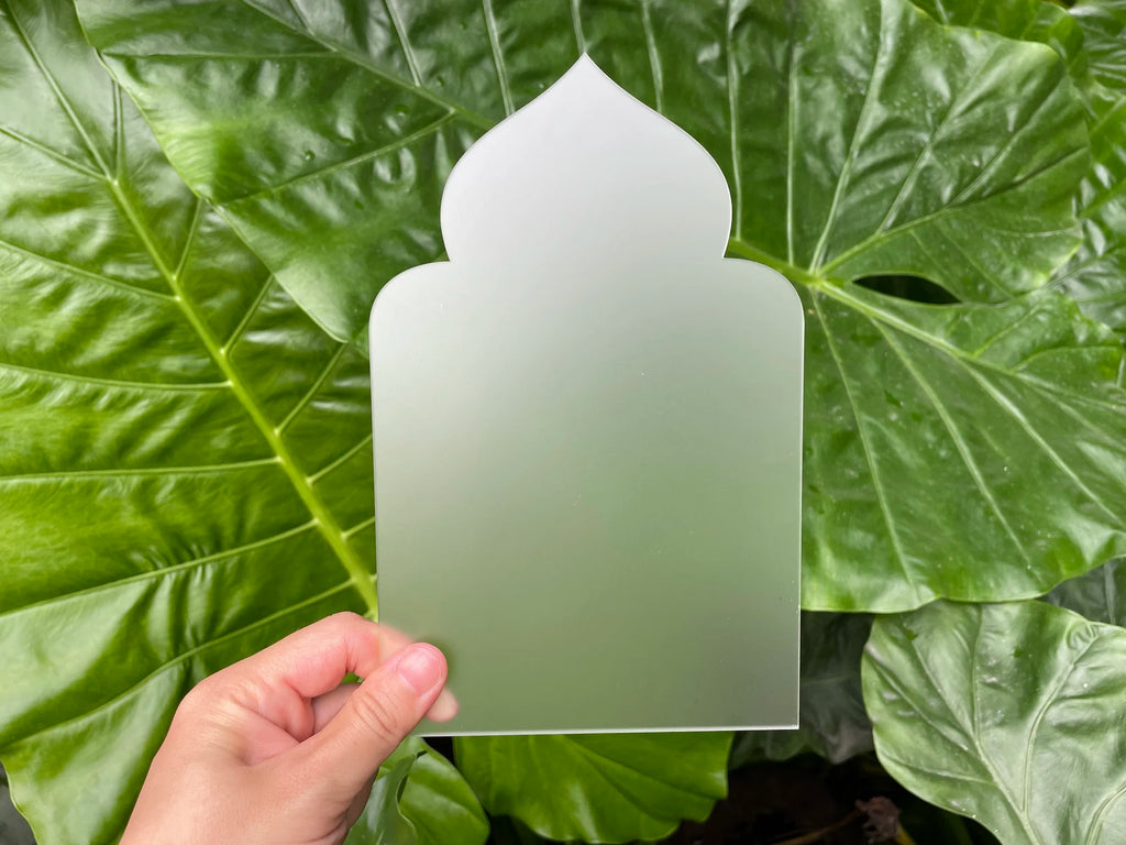 Matte Castle Shape Frosted Translucent Acrylic Sign For DIY Muslim Eid Table Board Wedding Birthday Bridal Desk Shower Party