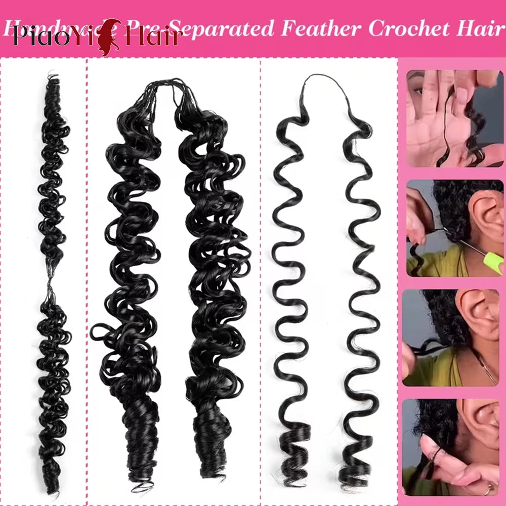 60g Per Bunldes 15A Burmese Curly Crochet Human Hair