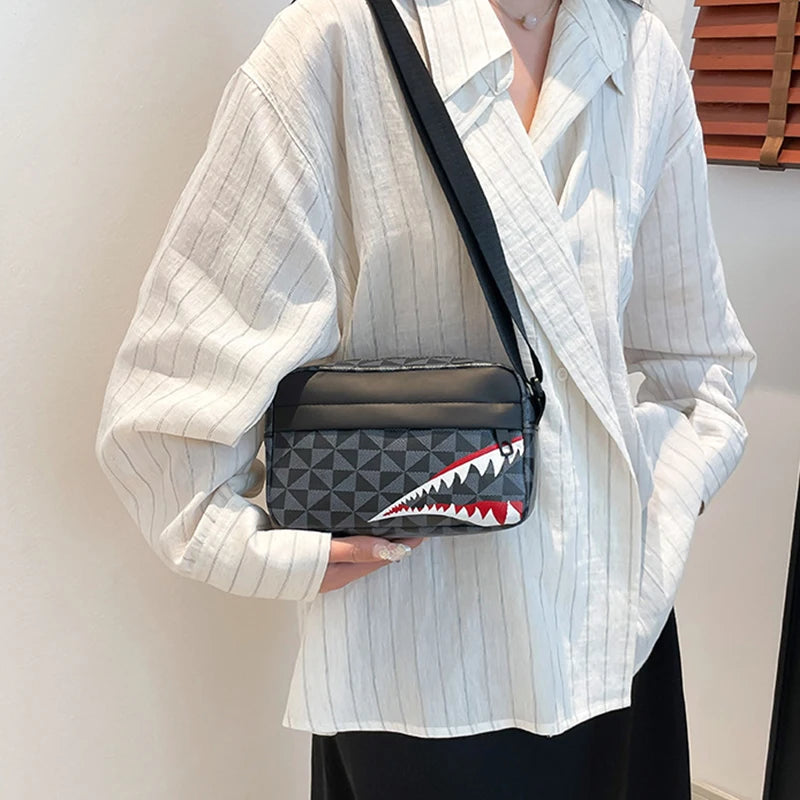 Creative Shark Mouth Crossbody Bag Simple Coin Purse Mobile