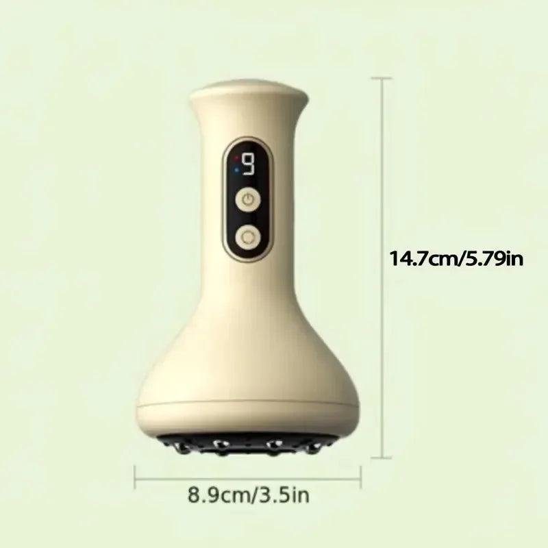 USB Rechargeable Abdominal Massager with Adjustable Scraping Force