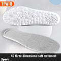 Footwear sports insoles - 4D elastic shock absorption anti-bacterial breathable insoles - foot running insoles, universal