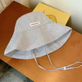Y2K Wide Brim Fisherman Caps Candy Color with Rope Bucket Hats