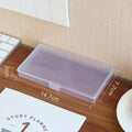 1Pcs New Stationery Holder Sticker Plastic Storage Box Manual Account Container Tool Case Mini Transparent Office Desk Organizer