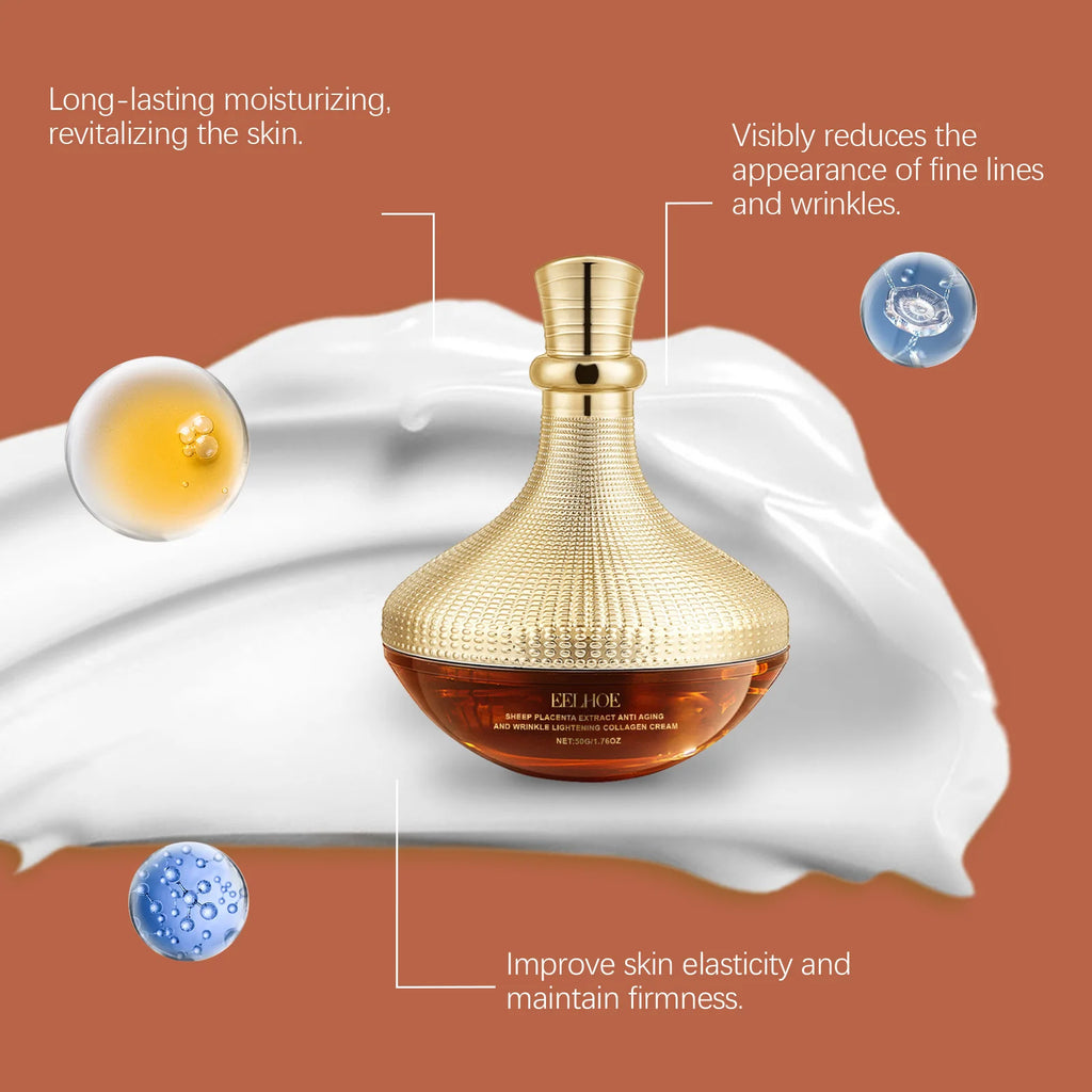 EELHOE Sheep Placenta Moisturizing Face Cream Facial Lift Skin Care Firming Soft Skin Moisture Replenishment Face Cream Skincare