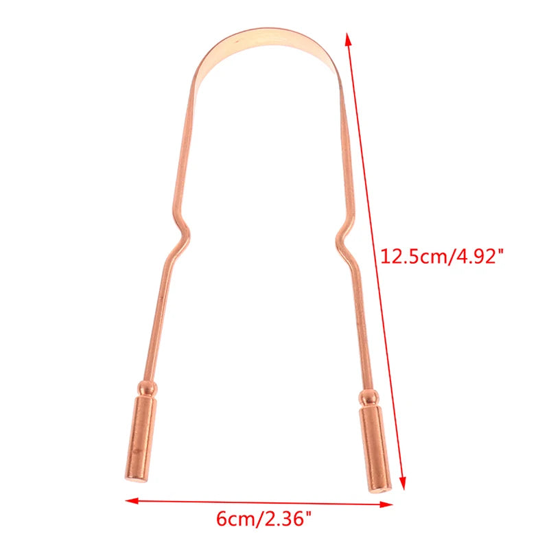 ●1PCS Copper Tongue Scraper Men Women Toothbrush Dental Oral