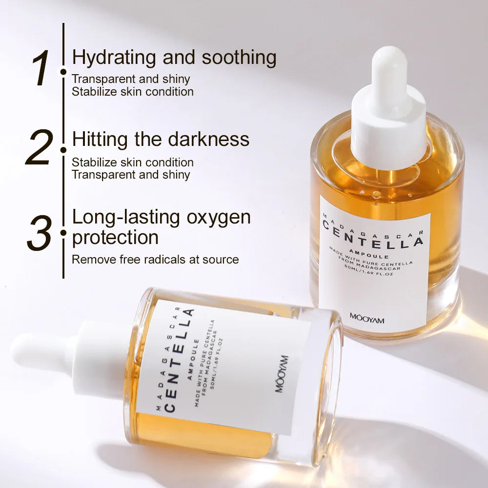 Madagascar Centella Asiatica Glow Essence Moisturizing Niacinamide Effective for Skin Care Pore Care for Sensitive Skin Ampoule