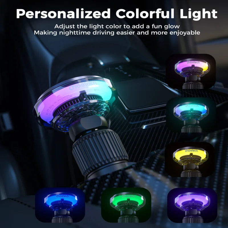 2025 New QI2 15W Magnetic Car Wireless Charger Bracket Flexible Electric Phone Fan Cooler