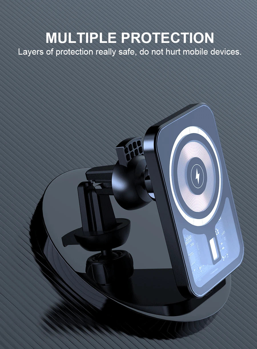 Magnetic Wireless Charger Car Air Vent Mount Phone Holder Stand Fast Charging Station For iPhone 13 14 15 16 17 Pro Max macsafe