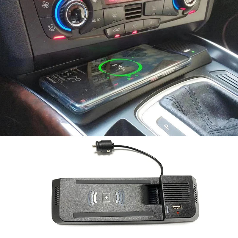 15W Car wireless charger mobile phone charger  charger charging holder for Audi A4 B8 B9 A4 Allroad Q5 SQ5 A5 S5 RS5