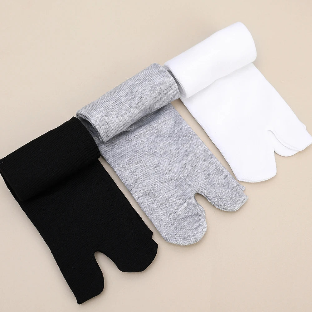 Fashion Japanese Style Tabi Toe Socks for Men Women Summer Fiber Two Finger Socks Kimono Flip Flop Sandal Split Tabi Toe Sock
