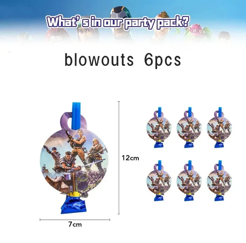 Fortnite Balloons Shooting Game Ballons Boy Girl Happy Birthday Banner Party Decoration Alpaca Llama Tableware Cake Topper Toy