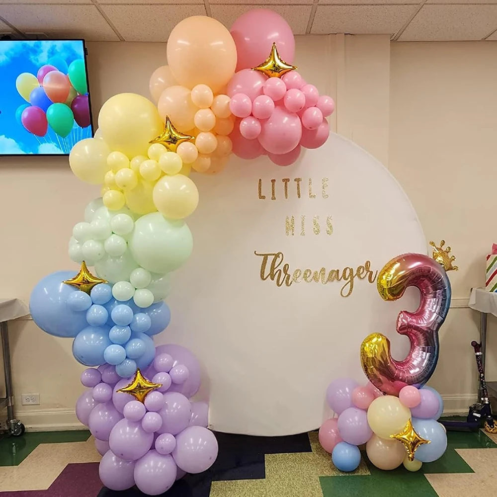 Pastel Rainbow Balloon Arch Garland Kit 1st Birthday Party