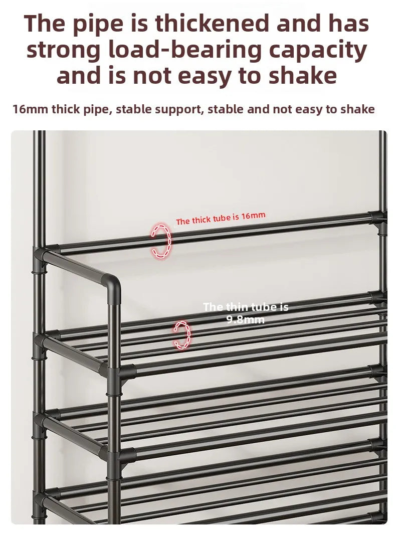 Multi-layer Door-mounted Shoe Hat Rack - Simple Assembly Household