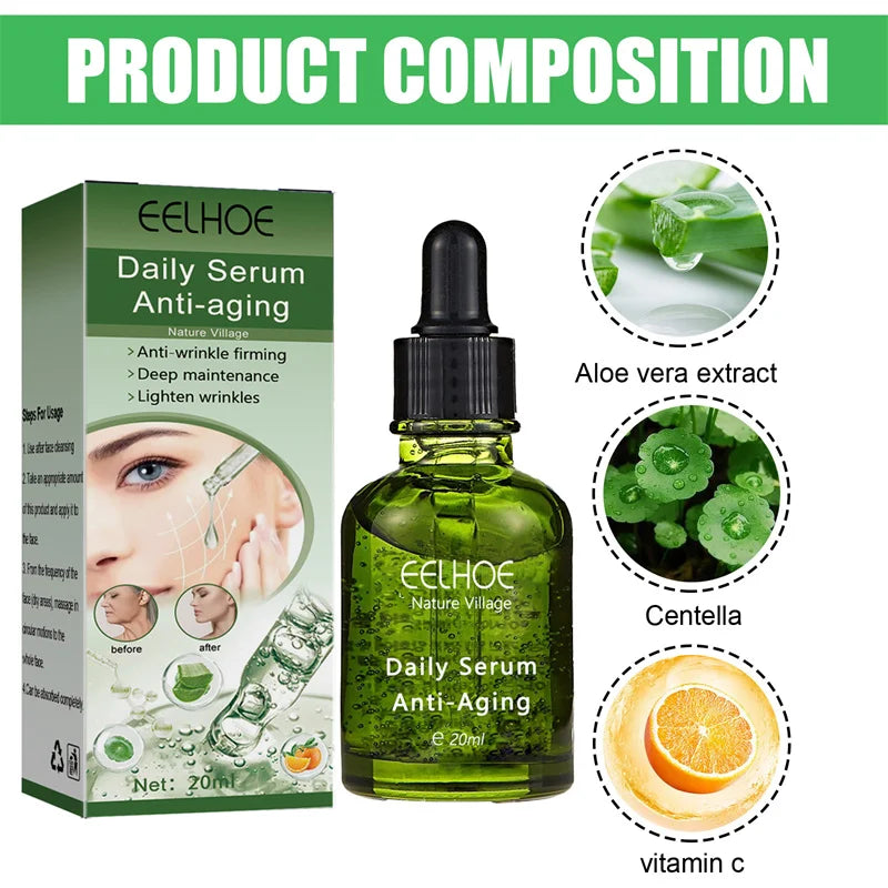 Instant Wrinkle Remover Face Serum Lifting Firming Fade Fine Lines Anti-aging Essence Whitening Brighten Nourish Skin Care