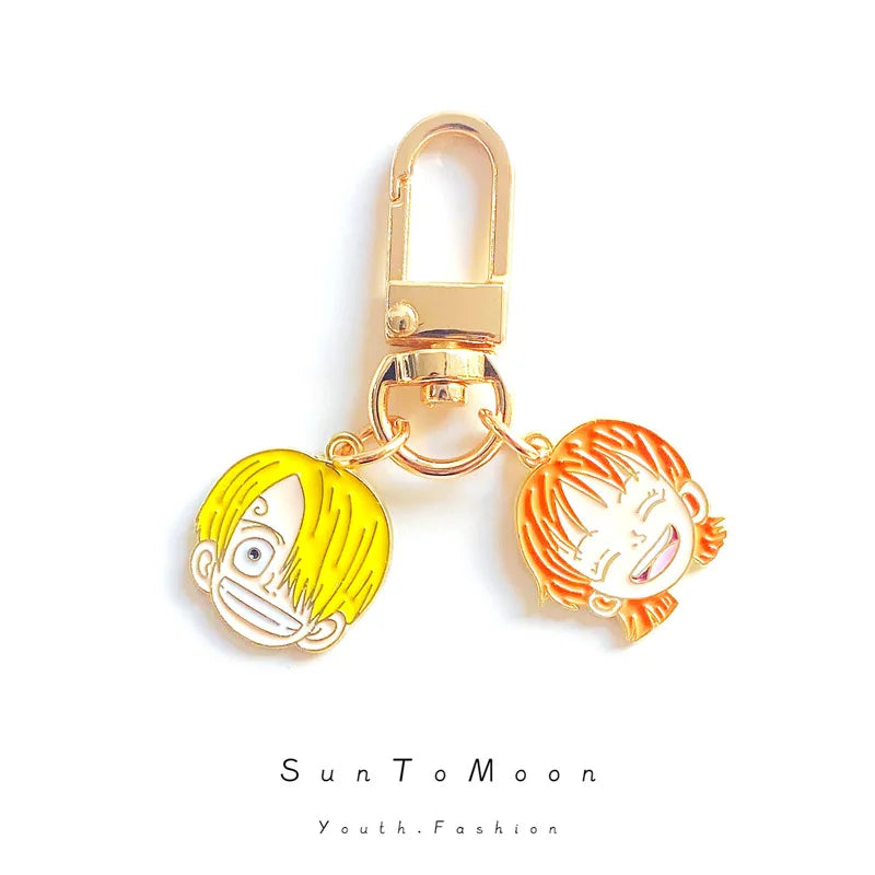 ONE PIECE Keychain Monkey D. Luffy Nami Anime Peripherals Bluetooth Headset Charm Delicate Fashion Toy Jewelry Gift for Friends