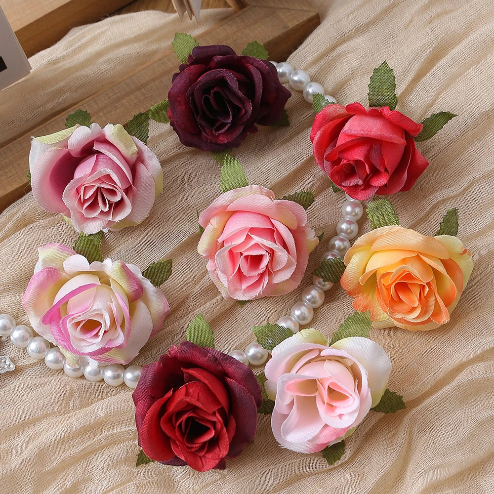 10/20PCS Artificial Flowers DIY Candy Box Cake Home Decor Christmas Decorative Wreaths Wedding Party Garden Roses Arch Silk Fake