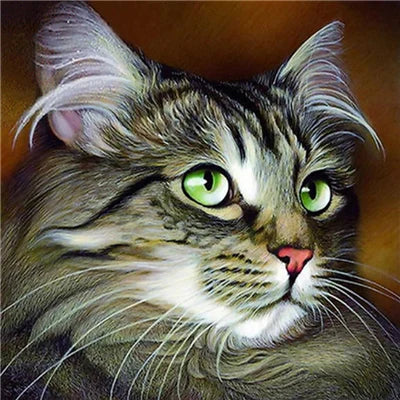 Huacan Diy Diamond Painting Full Drill Cat Home Decor Diamond Art Embroidery Mosaic Animal Wall Sticker