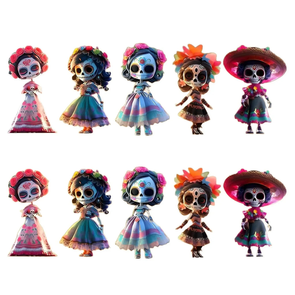 Runt 20pcs Wooden Skull Decorative Pendants With Rope