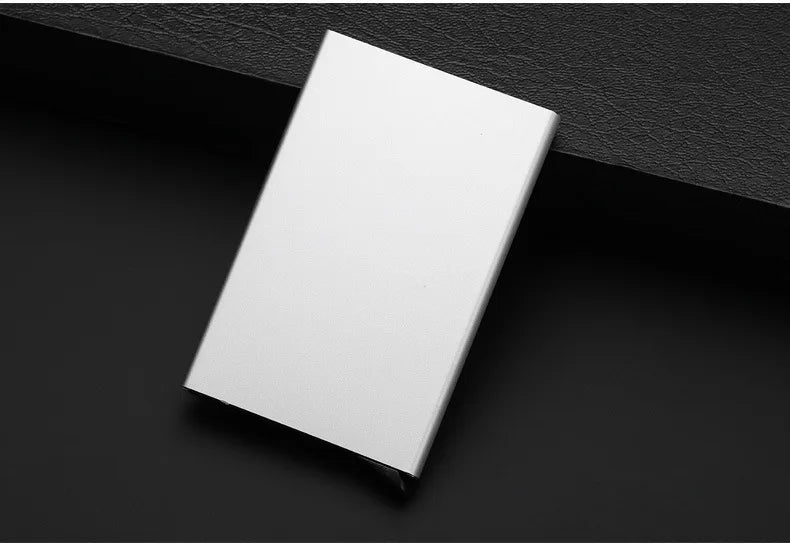 Anti-theft Aluminum Single Box Smart Wallet Slim RFID Fashion Clutch Pop-up Push Button Card Holder Name Card Case bank card bag