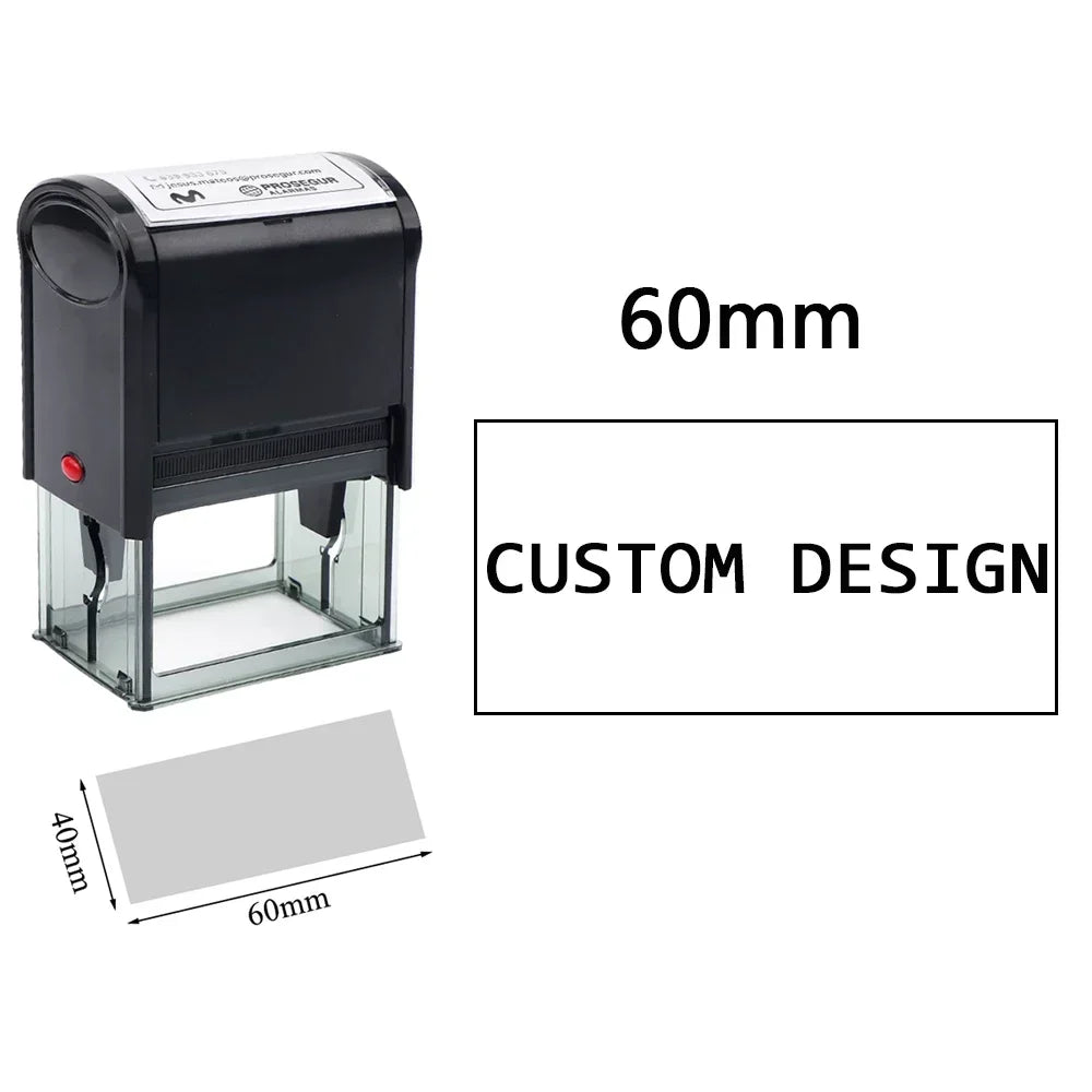 Custom Self-Inking Stamp Customized LOGO Self-Inking Business Address Wax Seal Name Letter Handicrafts Personalize Rubber Stamps