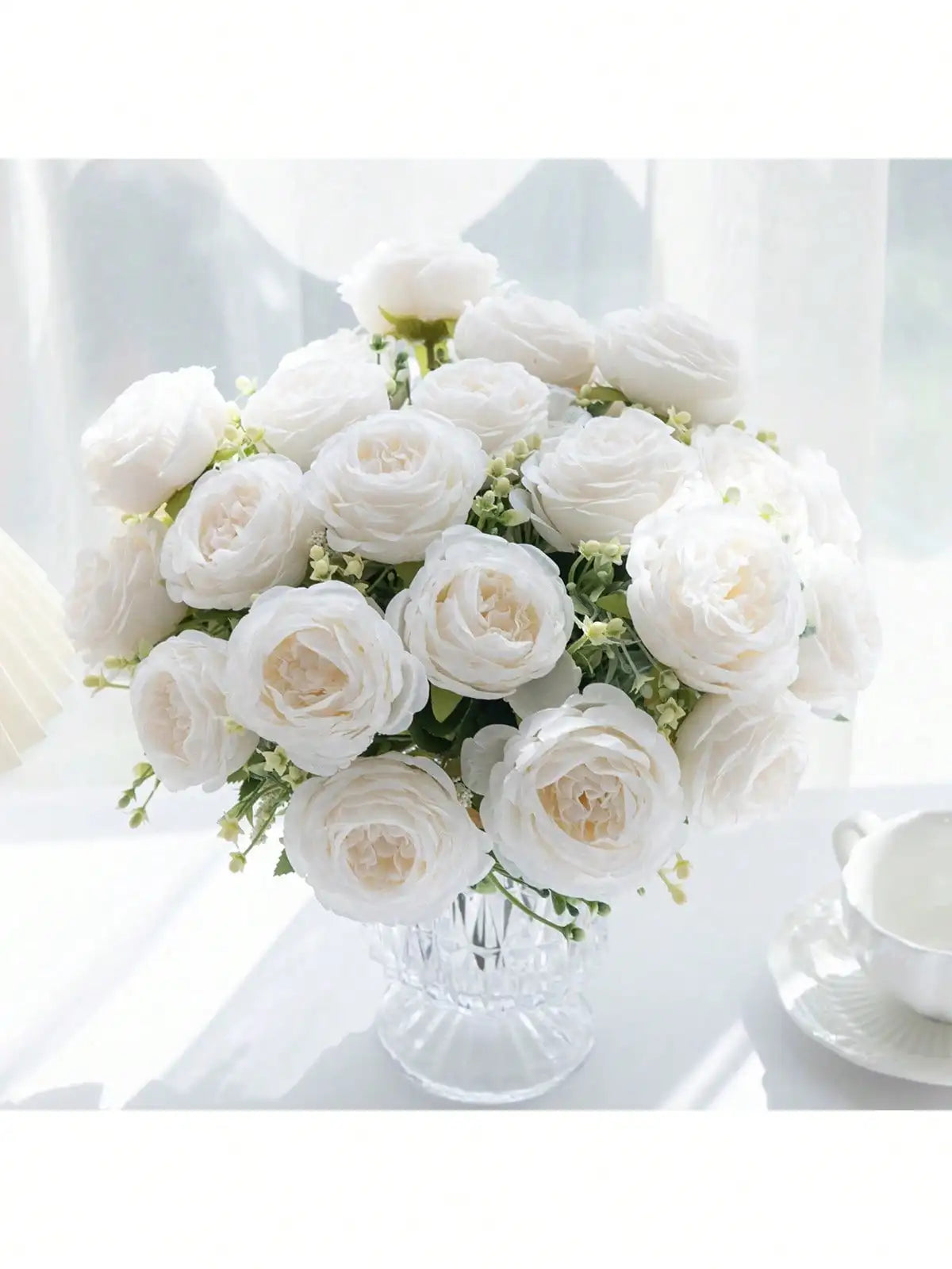 4pcs Artificial Peony Flowers - UV Resistant Real Touch Fake