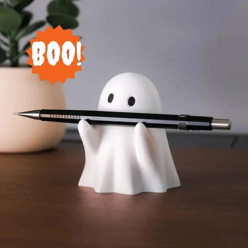 Spooky Ghost Pen Holder Funny Figurine Design Pencil Desk Organizer Accessory Gift for Families And Friends