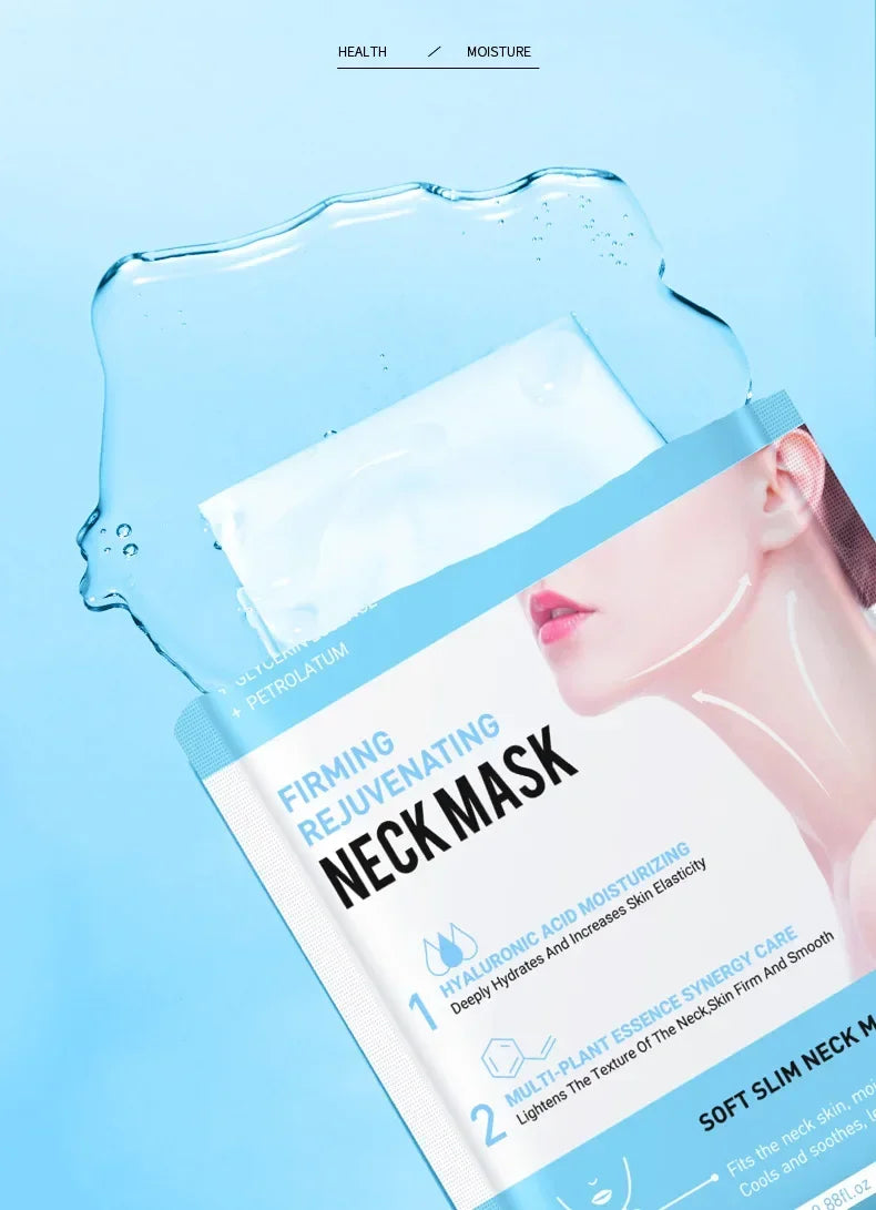 SADOER Hyaluronic Acid Neck Mask Collagen Firming Neck Masks Nourishing Brightening Beauty Moisturizing Necks Skin Care