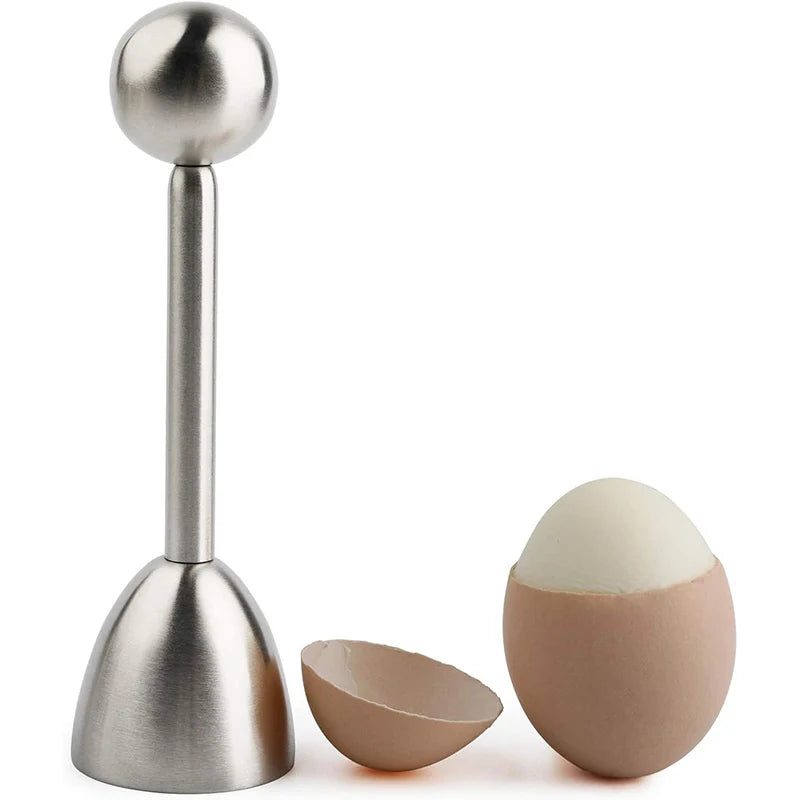 Egg Shell Opener Hard Soft Boiled Egg Cups Stainless Steel Egg White Yolk Separator Eggshell Cutter Remover Kitchen Tools Gadget