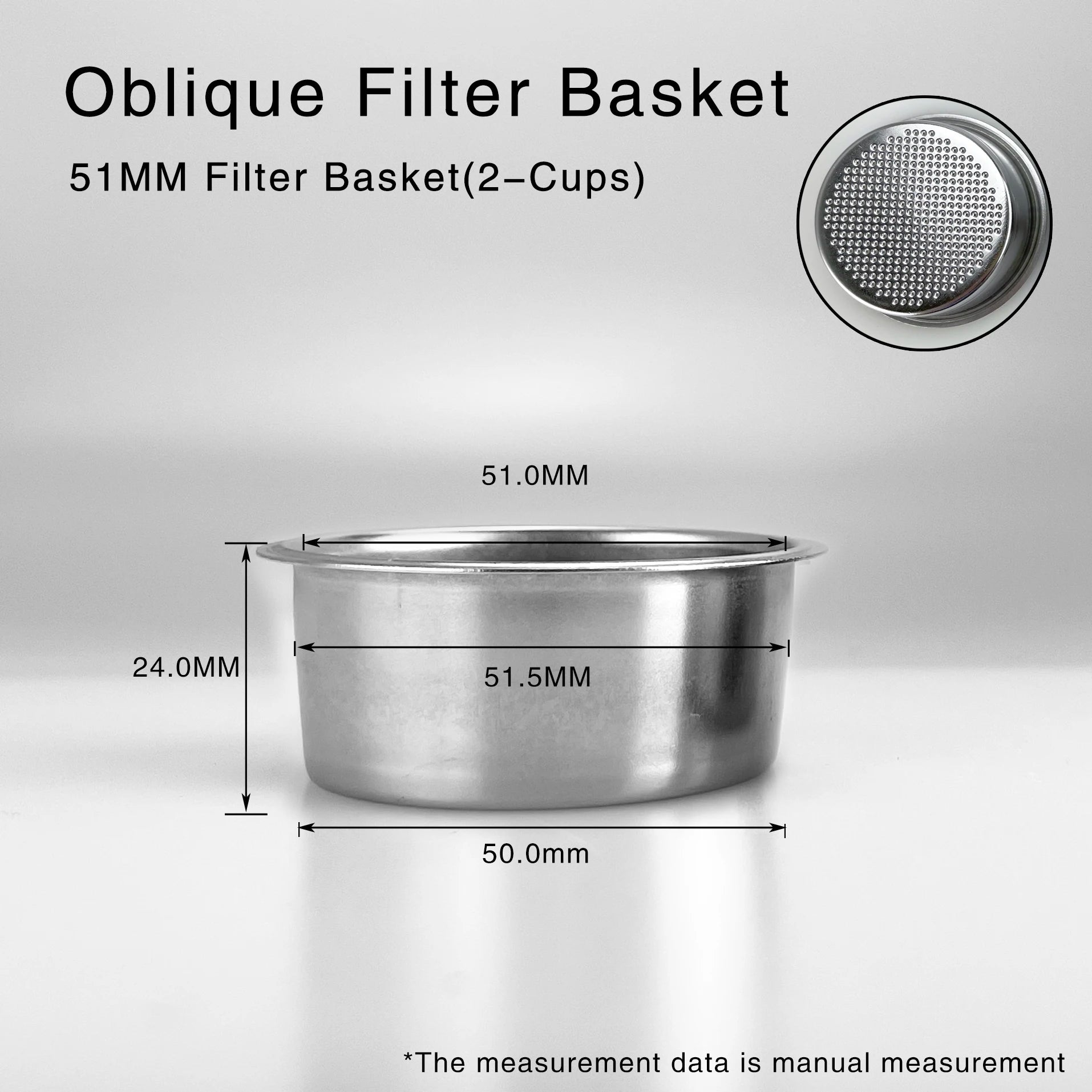 51MM Coffee Filter Basket Replacement Stainless Steel For Delonghi Bottomless Portafilter Espresso Good Accessories Barista Tool