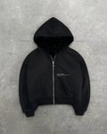 Hoodie fur collar cardigan sweatshirt American retro casual street velvet short thickened couple versatile warm cotton jacket