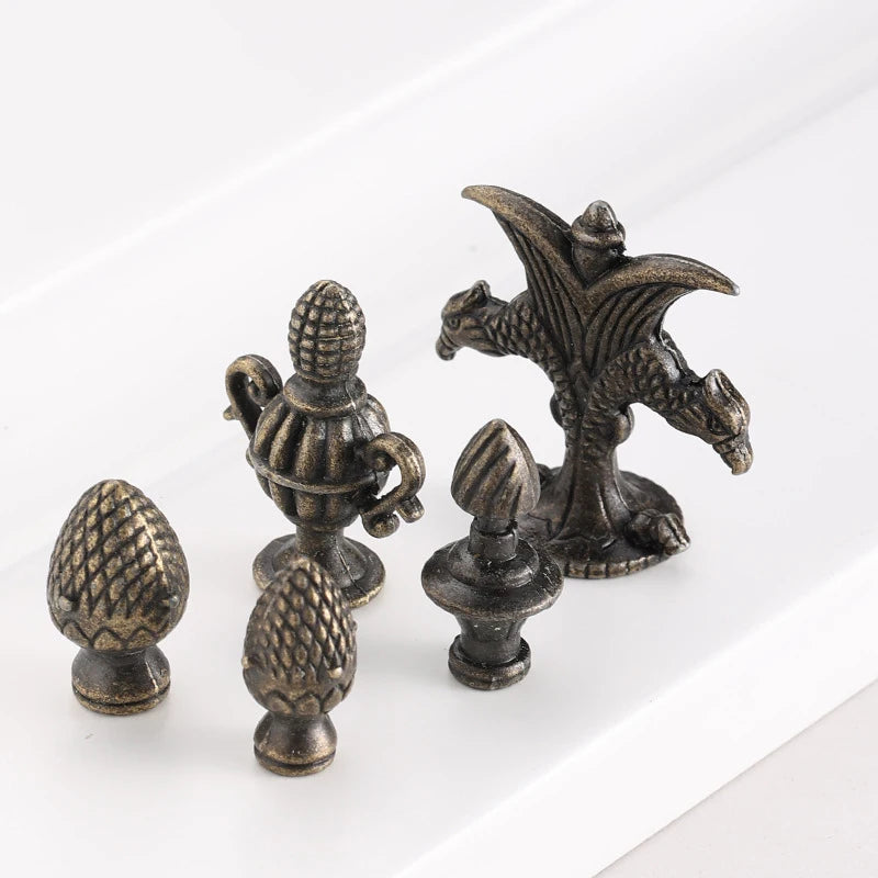 Antique Bronze Kitchen Cabinet Drawer Knob Dresser Cupboard Wardrobe Furniture Pulls Handle Vintage Wooden Box Jewelry Box Knobs